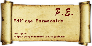 Pörge Eszmeralda névjegykártya